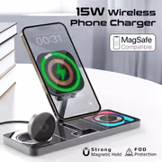 Promate AuraSlate-Trio 15W MagSafe 3-in-1 Wireless Charger - image 11