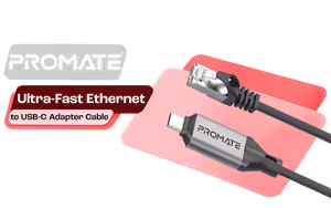 Promate CLINK-RJ45 1000Mbps Ethernet to USB-C Cable - image 1
