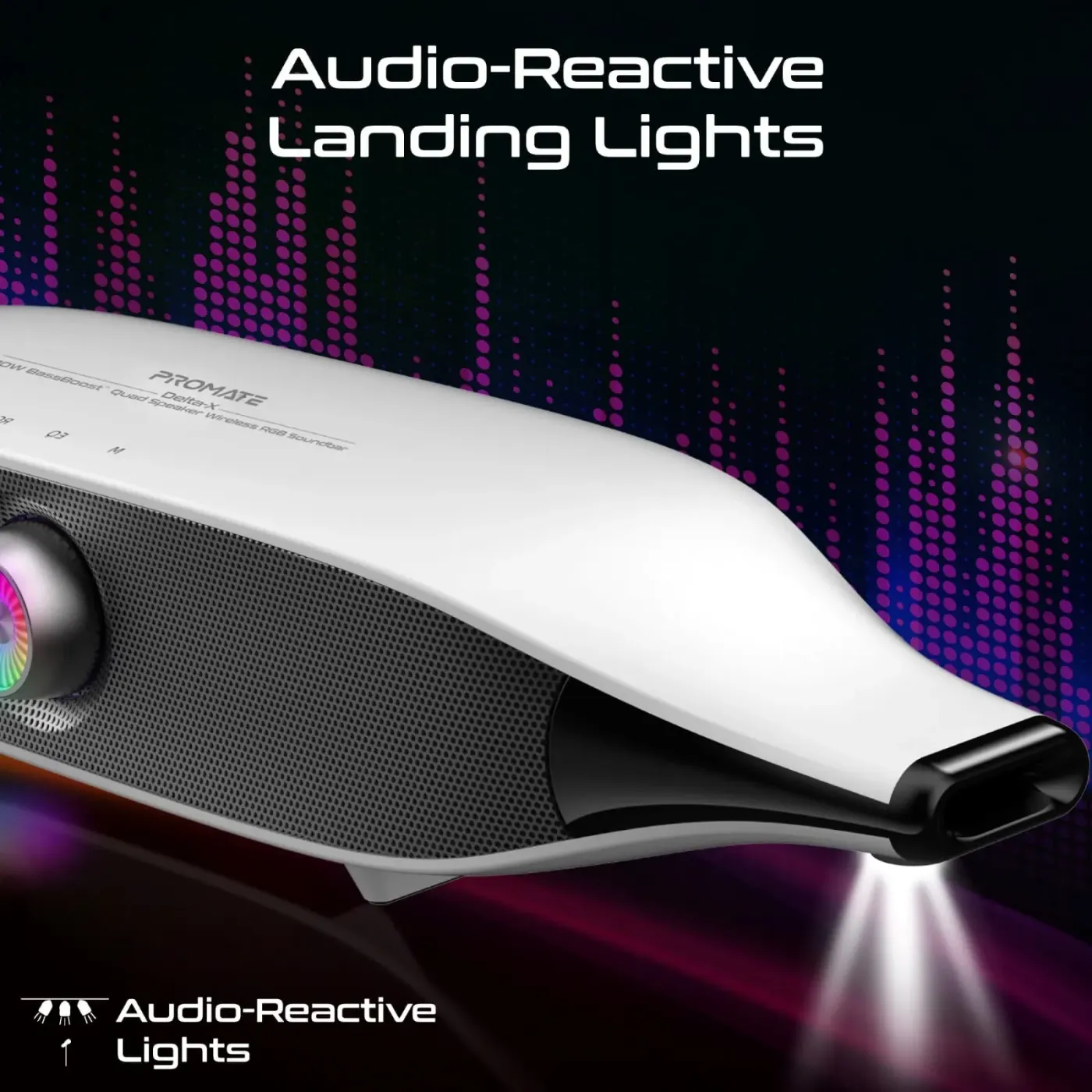 Promate Delta-X speaker in use during an extended listening session