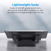 Promate DESKMATE-5.GREY Aluminum Laptop Stand up to 17" - image 5