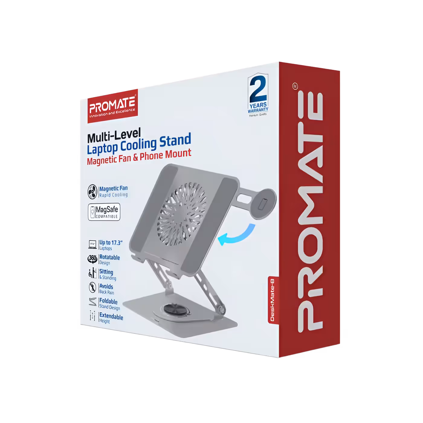 High-quality aluminum structure of the PROMATE DESKMATE-8 stand