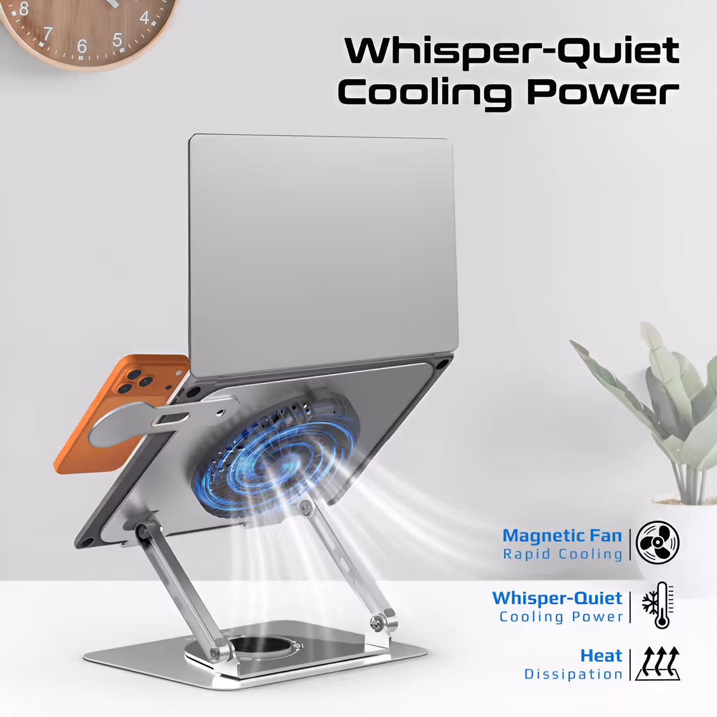 Airflow optimization features of the PROMATE DESKMATE-8 cooling stand