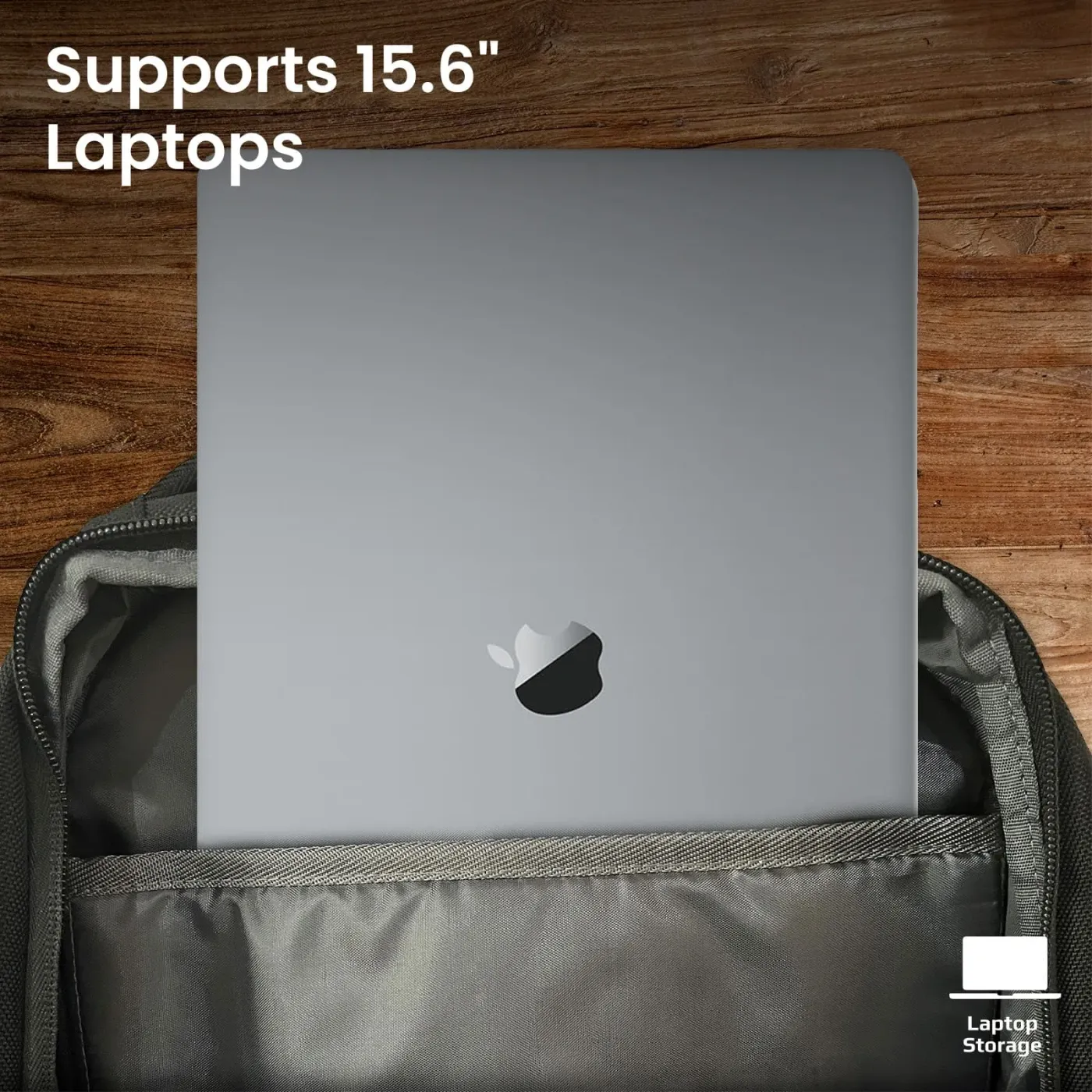 Quick-access front pocket on the Promate ElitePack-Lite backpack