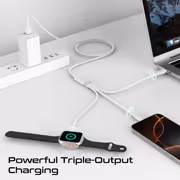 Promate Fusion-CCW 100W Multi-Device Charging Cable - White - image 6
