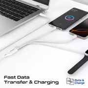 Promate Fusion-CCW 100W Multi-Device Charging Cable - White - image 5
