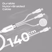 Promate Fusion-CCW 100W Multi-Device Charging Cable - White - image 4