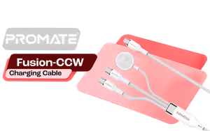 Promate Fusion-CCW 100W Multi-Device Charging Cable - White - image 1