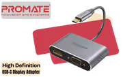 Promate MEDIAHUB-C2 USB-C HDMI & VGA Adapter — 4K/30Hz - image 1