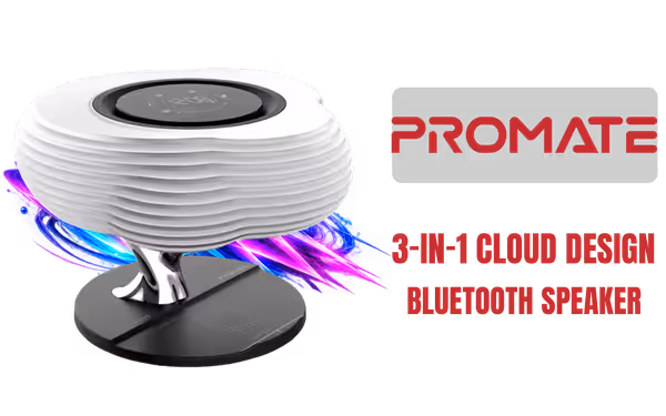 Promate HOMECLOUD.UNI 3-in-1 Cloud Bluetooth Speaker with Qi Charger - image 1 Promate HOMECLOUD.UNI 3-in-1 Cloud Bluetooth Speaker with Qi Charger - image 1