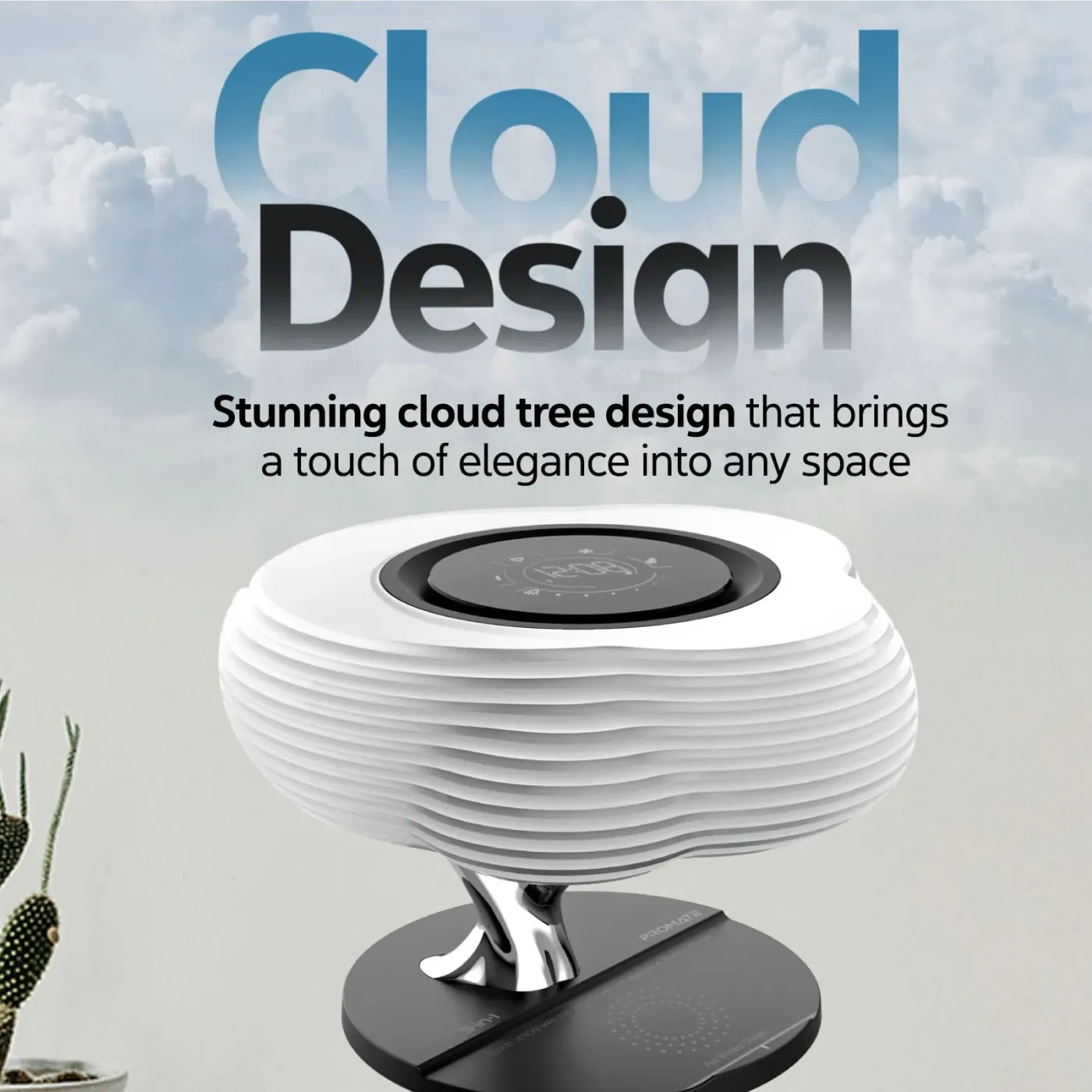 Promate HomeCloud wireless charging base and smart sleep mode functionality