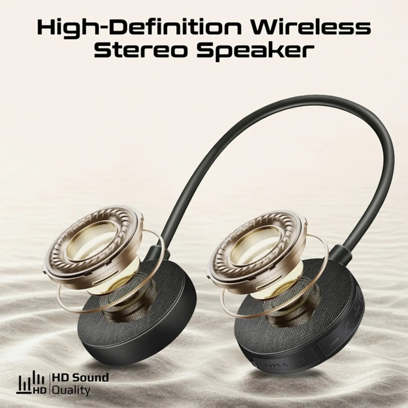 Promate Hook-2 high-definition wireless neckband speaker shown from the front