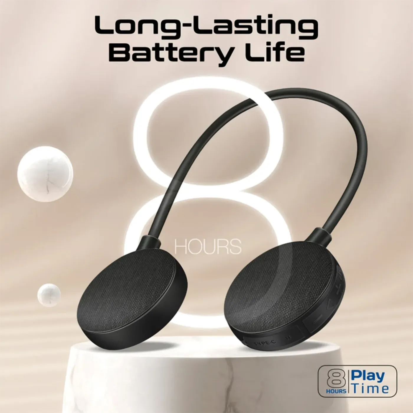 Promate Hook-2 neckband speaker worn during an active outdoor session