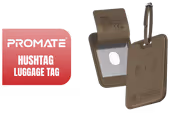 Promate HushTag Luggage Tag Brown — Find My + Speaker - image 1