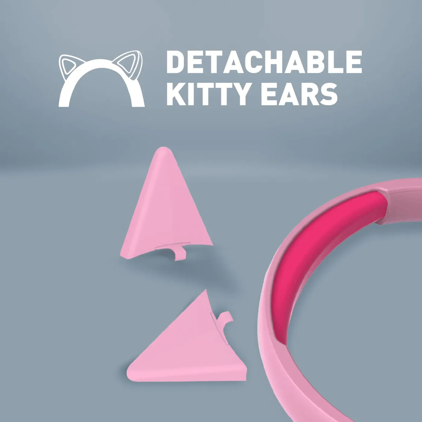 Promate Jewel KidSafe headset folded with its 1.2m tangle-free cable