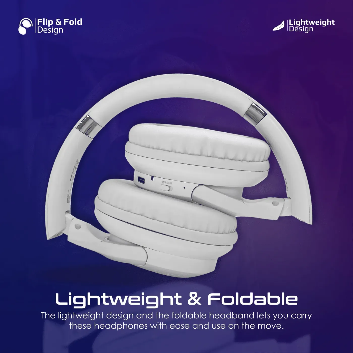 Adjustable headband on the Promate LaBoca-Pro extended to show its range