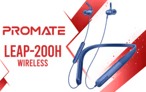 Promate Leap 200H SportFit High Fidelity Wireless Earphones Blue - Image 1