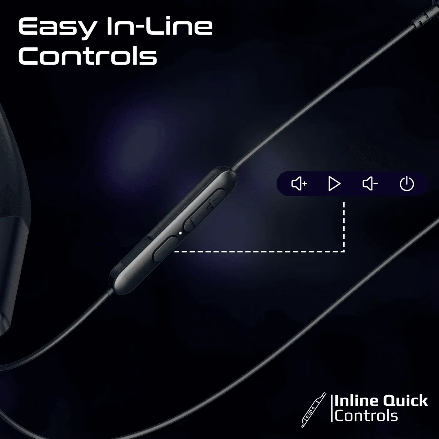 Promate Leap-200H neckband earphones shown paired with a smartphone