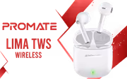 Promate Lima TWS Earphones LIMA.WHITE — 30H Playback, ENC - image 1