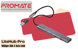 Promate LiteHub-Pro 10Gbps USB-C Multi-Port Data Hub - image 1