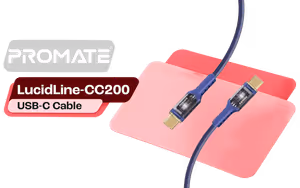 Promate LucidLine CC200 High Tensile Transparent USB C Cable with LED Light Navy Promate LucidLine CC200 High Tensile Transparent USB C Cable with LED Light Navy - Image 1