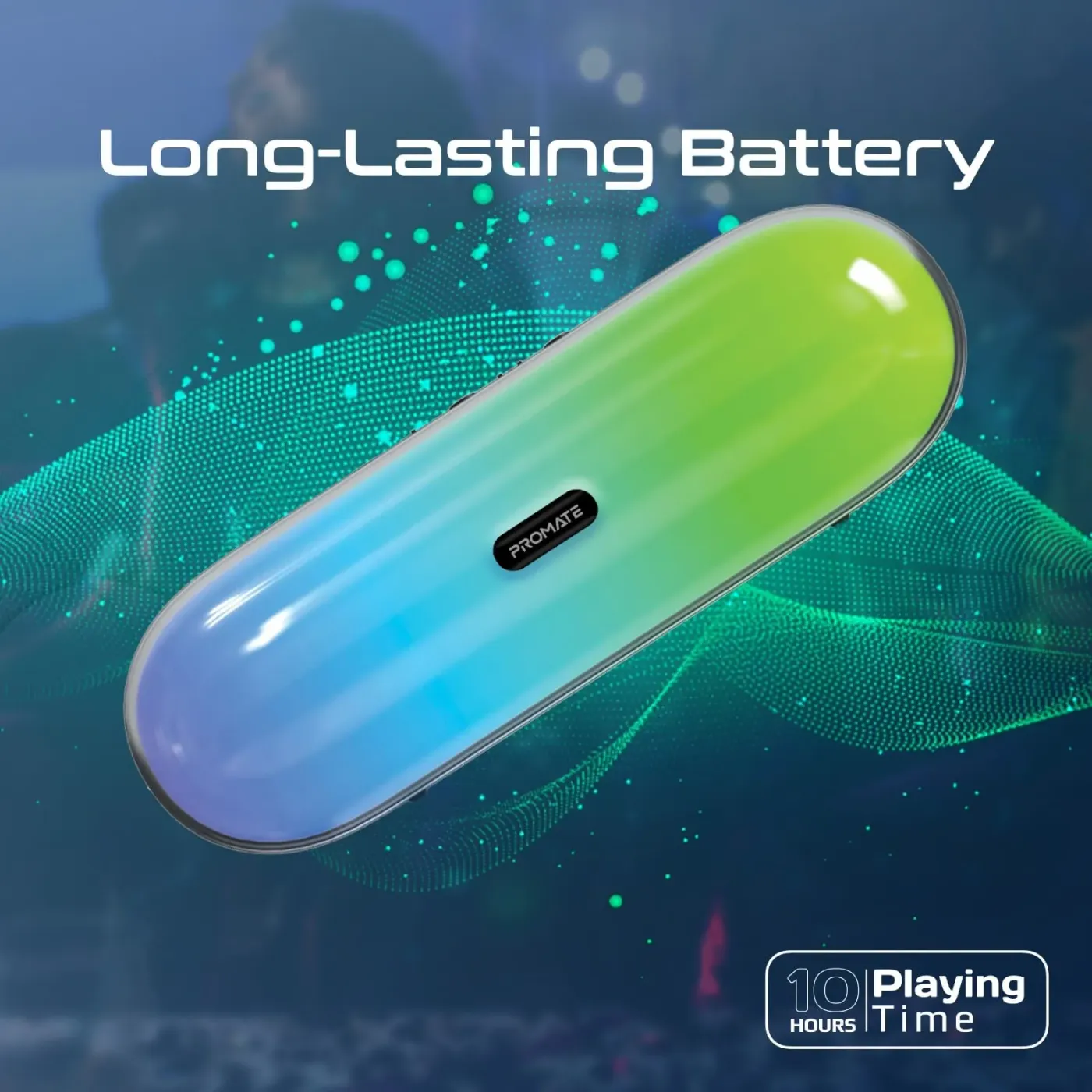 TF card slot on the Promate LumiBar portable speaker