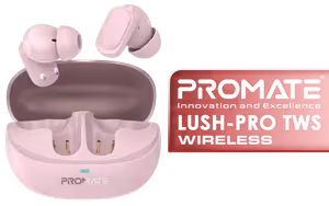 Promate Lush Pro High Definition TWS Wireless Earphones Pink Promate Lush Pro High Definition TWS Wireless Earphones Pink - Image 1