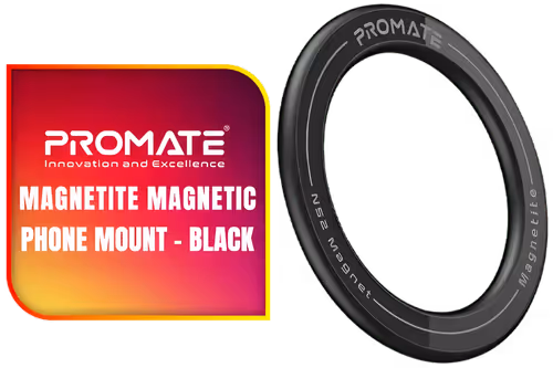 Promate Magnetite Magnetic Phone Mount Black - Image 1