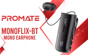Promate MONOFLIX-BT Mono Earphone — Retractable, IPX7, ENC - image 1