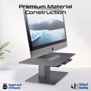 Promate Motorized Ergonomic Monitor & Laptop Stand with USB‑Hub & 18W PD - image 6