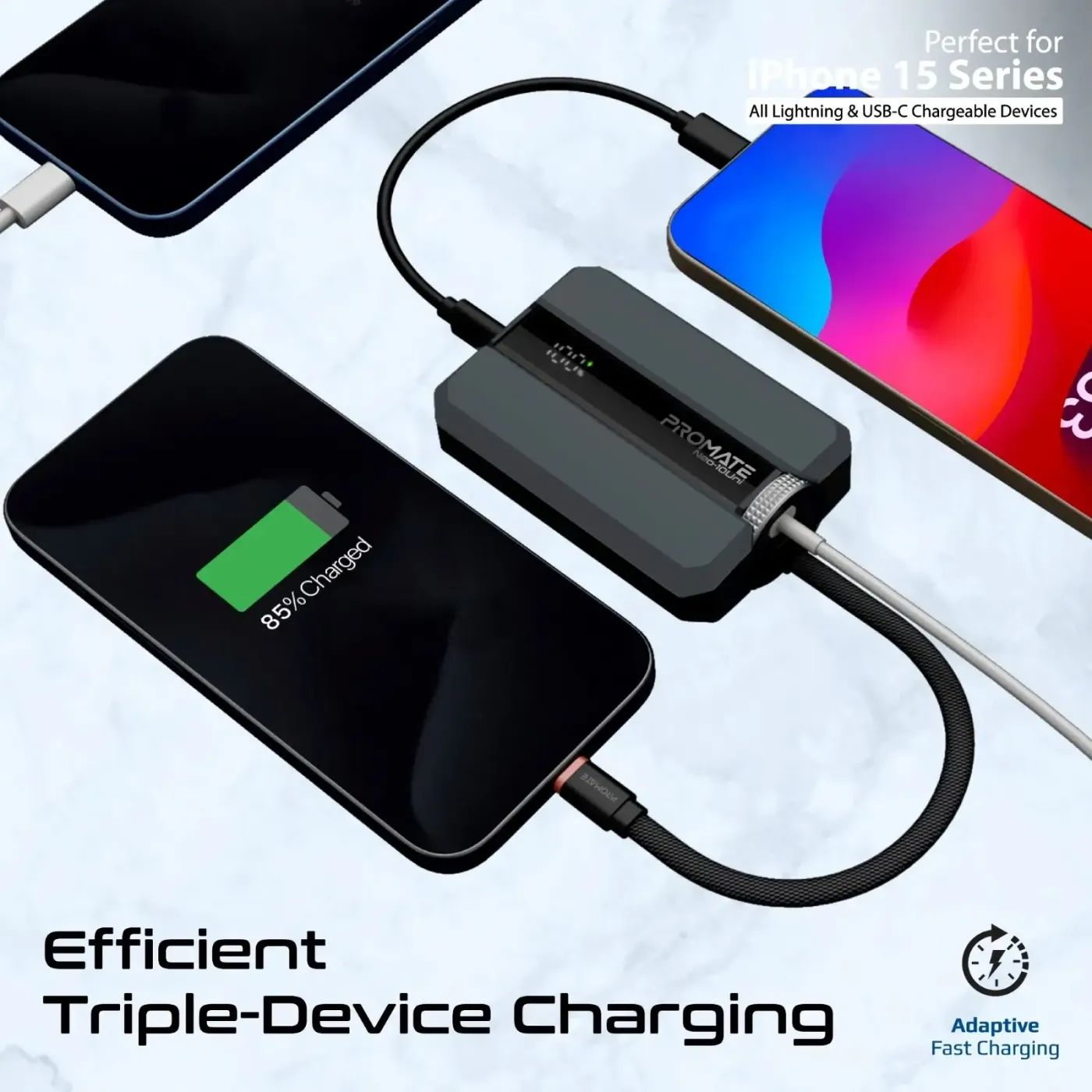 Side profile of the Neo-10Uni power bank showing its slim body