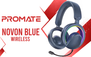 promate-novon-blue-open-ear-wireless-headphones - Image 1