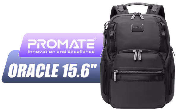 Promate Oracle 15.6" Laptop Backpack — Durable, Water-Resistant - image 1 Promate Oracle 15.6" Laptop Backpack — Durable, Water-Resistant - image 1
