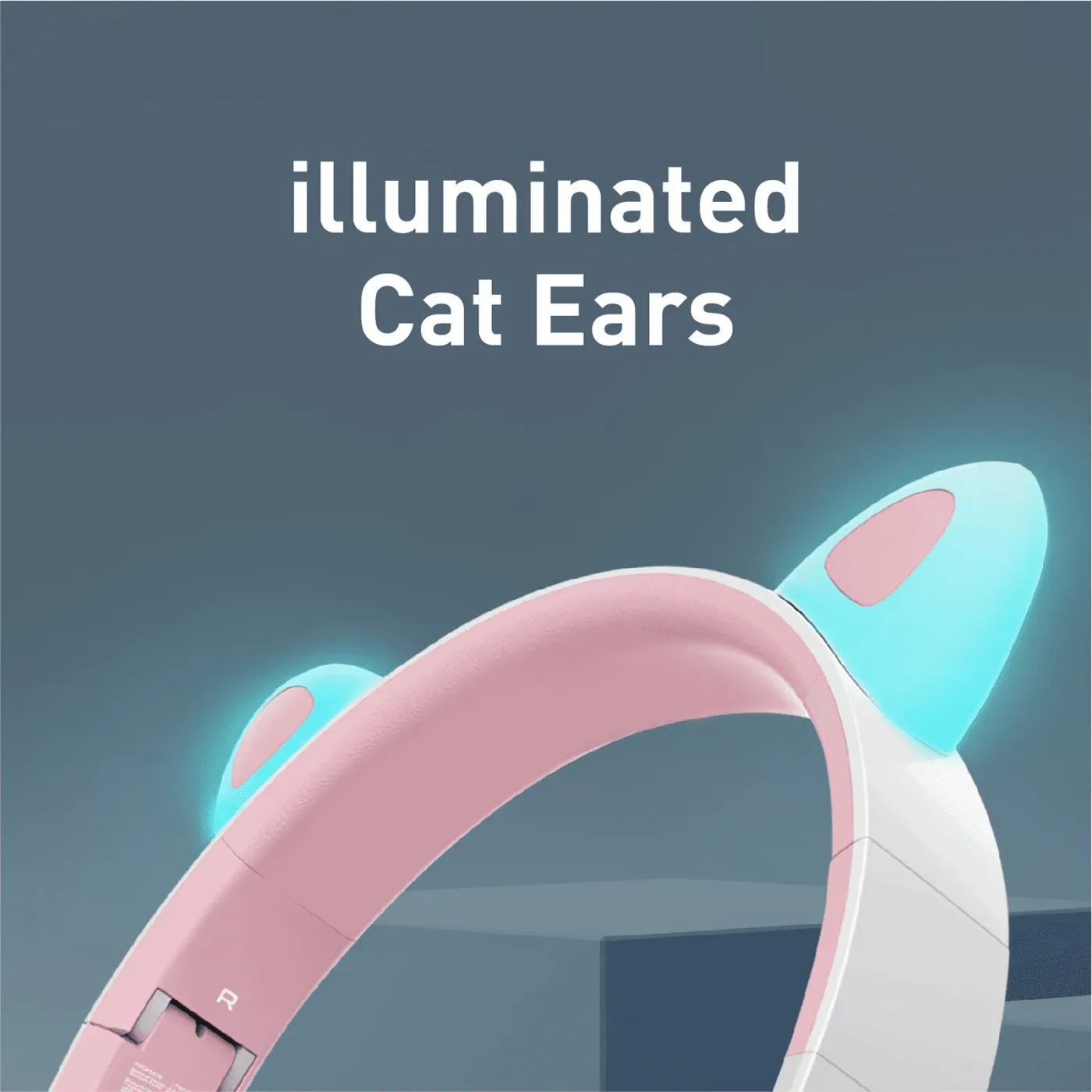 Promate Panda KidSafe wireless headset shown from several angles including folded
