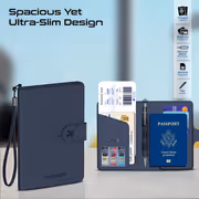 Promate PassMate Blue Passport Holder — RFID, Find My, Bluetooth - image 2