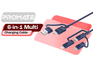 Promate PENTAPOWER.NAVY 6-in-1 Cable — 60W PD Fast Charge - image 1