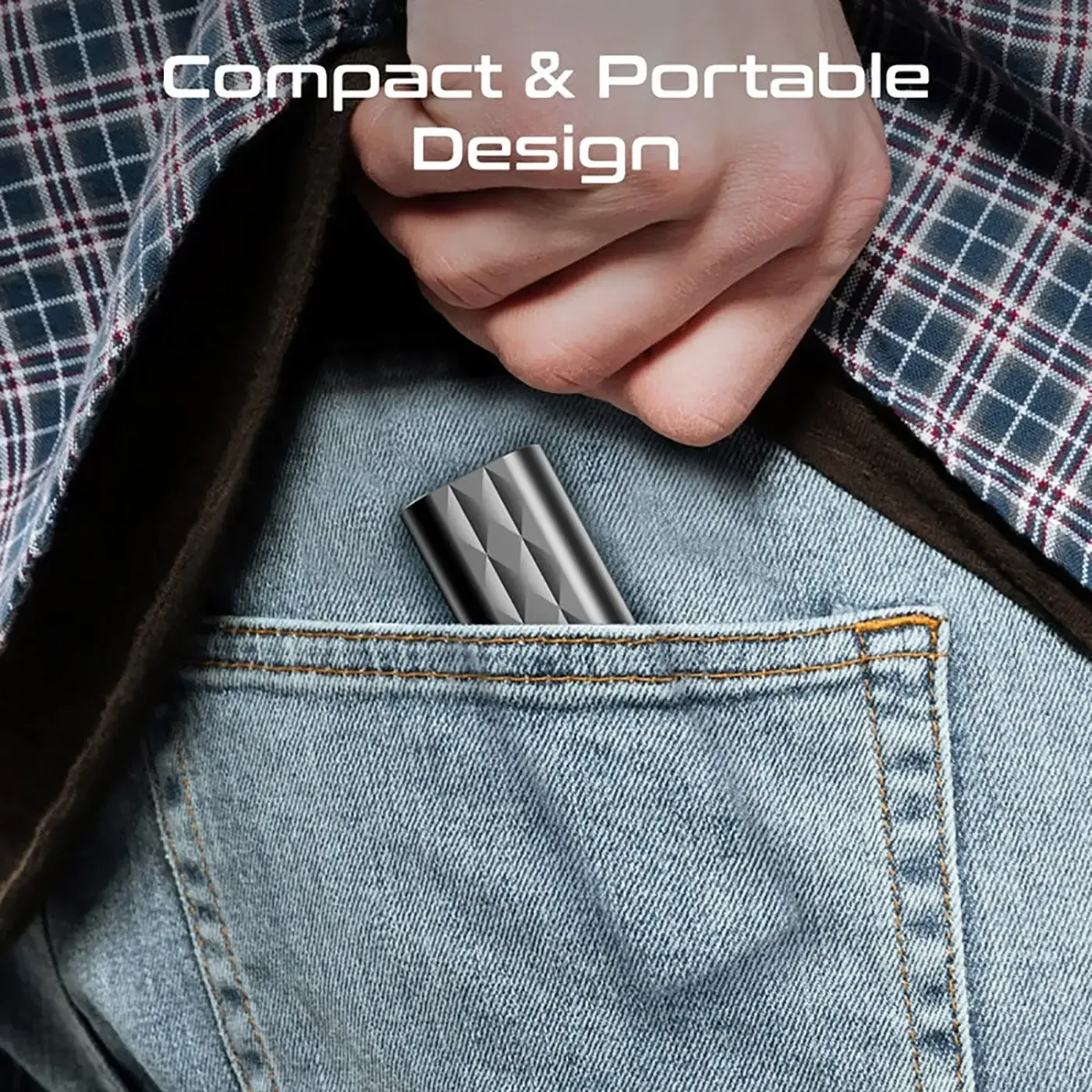 Full view of the compact Promate Perk 7-in-1 travel kit case