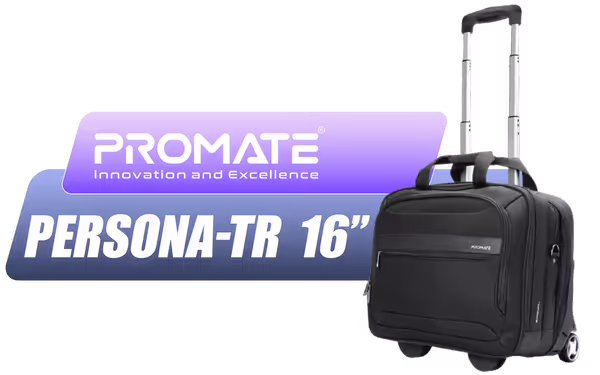 Promate PERSONA-TR 16-inch Water-Resistant Laptop Trolley - image 1 Promate PERSONA-TR 16-inch Water-Resistant Laptop Trolley - image 1