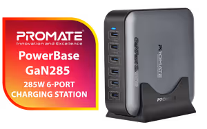 promate-powerbase-gan285-285w-6-port-gan-usb-c-charger promate-powerbase-gan285-285w-6-port-gan-usb-c-charger - Image 1