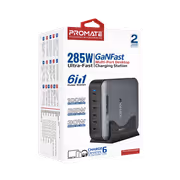 Promate PowerBase-GaN285 285W 6-Port GaN USB-C Charger - image 8
