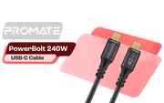 Promate PowerBolt 240W USB-C Cable 2m — 8K@60Hz, Thunderbolt 3 - image 1