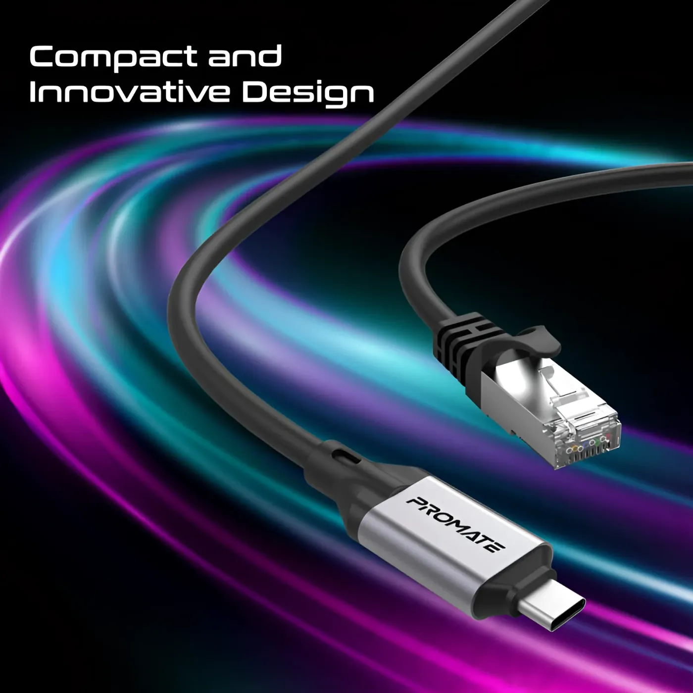 Slim laptop using the CLINK-RJ45 cable for wired internet