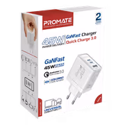 Promate POWERPORT-45 45W Dual USB-C PD Charger with QC 3.0 - image 7