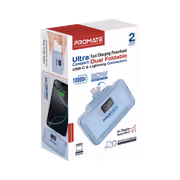 Promate POWERUP-10DUO 10000mAh Power Bank — 20W USB‑C & Lightning Blue - image 3