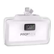 Promate POWERUP-10DUO 10000mAh Power Bank with 20W USB-C & Lightning White - image 2