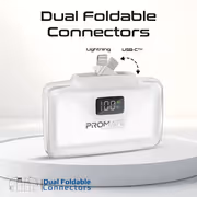Promate POWERUP-10DUO 10000mAh Power Bank with 20W USB-C & Lightning White - image 5