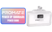 Promate POWERUP-10DUO 10000mAh Power Bank with 20W USB-C & Lightning White - image 1