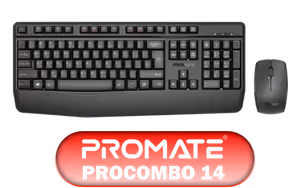 Promate ProCombo 14 Wireless Mouse and Keyboard Combo Promate ProCombo 14 Wireless Mouse and Keyboard Combo - Image 1