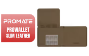 Promate ProWallet — Slim RFID Leather Wallet with Find My - image 1