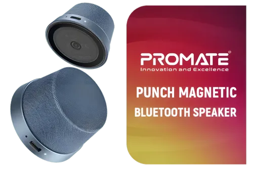 Promate PUNCH Magnetic Bluetooth Speaker Navy Promate PUNCH Magnetic Bluetooth Speaker Navy - Image 1