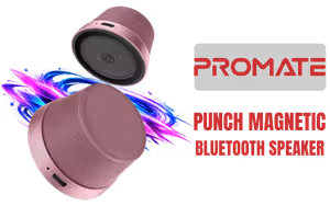 Promate PUNCH Magnetic Bluetooth Speaker Pink - Image 1